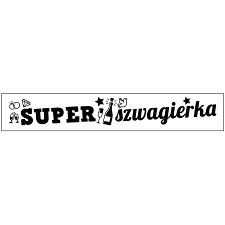 Szarfa ECRU Ślub Super Szwagierka